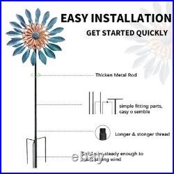 Metal Wind Spinner for Garden Yard Kinetic Windmill Outdoor Decoration Sculpture