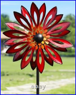 Metal Wind Spinners Outdoor 83 Tall Wind Sculpture for Yard Garden with Gr