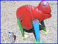 Metal Yard Art Garden Frog Recycled Junk Iron