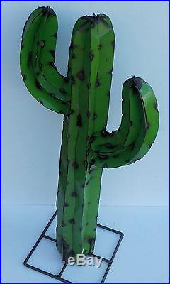 Metal Yard Art Saguaro Cactus Sculpture 36 Tall