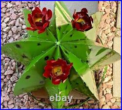 Metal Yard Barrel Cactus Southwest Décor 21 X Large Garden Rustic Recycled Art