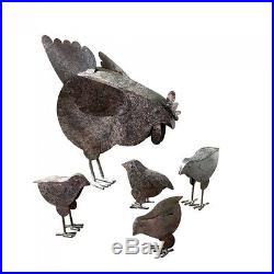 Mother Hen and Chicks Rustic Chicken Family Yard Garden Decor New