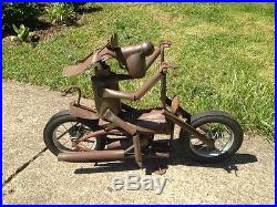 Motorcycle Dog Yard Metal Biker Sculpture Dog On A Hog Statue Figurine Handmade