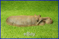 NEW Hippopotamus Garden Sculpture Rusting Yard Decor Resin/Cast Iron Hippp Gift
