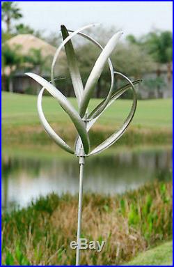 New Garden Wind Spinner Yard Windmill Decor Metal Kinetic Sculpture Outdoor Art