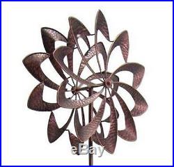 New Garden Wind Spinner Yard Windmill Decor Outdoor Kinetic Metal Art Sculpture