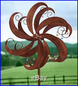 New Wind Spinner Garden Windmill Yard Decor Outdoor Metal Kinetic Art Sculpture