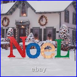 Noel Lighted Sign 140 LED Christmas 8 Ft Wide Figurine Outdoor Yard Decorations