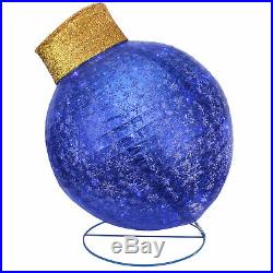 Northlight 36 LED Blue Twinkling Glitter Ball Ornament Christmas Yard Decor