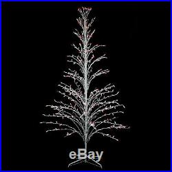 Northlight 6' White Christmas Cascade Twig Tree Outdoor Yard Decor Multi Lights