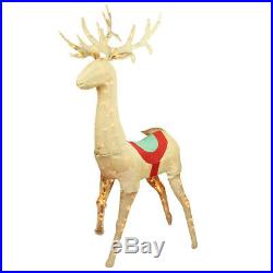 Northlight 60 Rustic Burlap Standing Reindeer Christmas Yard Decor