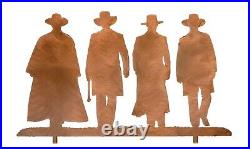 OK Corral Metal Yard Art, Gunfight Statue, Rust Finish, Made in the USA