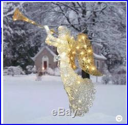 Outdoor Christmas Angel Decoration Yard Decor White Lights Holiday Sculpture NEW