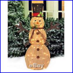 Outdoor Christmas Decoration Lighted Snowman 48'' Pre-Lit Yard Decor Sculpture
