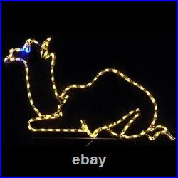 Outdoor Christmas Decorations LED Nativity Camel Wireframe Yard Art NEW