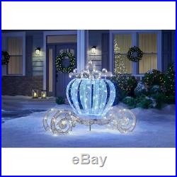 Outdoor Christmas Twinkling Carriage 5 ft. Tall LED Lighted Holiday Yard Decor