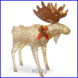 Outdoor Christmas Yard Decor Holiday Decoration Standing Moose 48 Pre-Lit LED