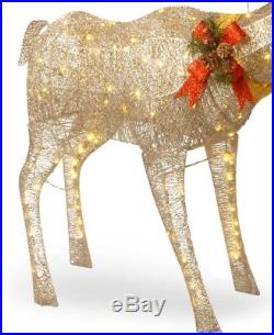 Outdoor Christmas Yard Decor Holiday Decoration Standing Moose 48 Pre-Lit LED
