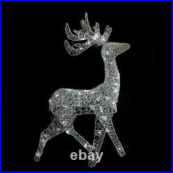 Outdoor Christmas Yard Decoration Reindeer Pre-Lit LED 60 White Lights 53 Tall