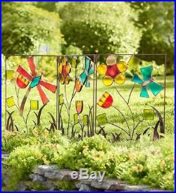 Outdoor Decor Garden Sculpture Metal And Acrylic Butterfly Screen Yard Art Color