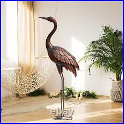 Outdoor Garden Crane Art Statues and Sculptures Metal Yard Decoration Large NEW