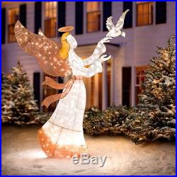 Outdoor Lighted 6 foot Glorious Christmas Angel withDove Sculpture Yard Decor PS