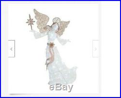 Outdoor Lighted Bronze White 56 Angel Sculpture Christmas Decor Yard Holiday