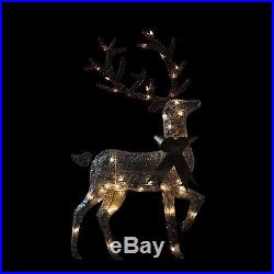 Outdoor Lighted Pre-lit Buck Deer Reindeer Christmas Yard Art Decor Xmas Light