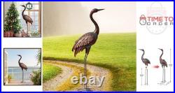 Outdoor Metal Garden Crane Statue Large Bronze Yard Art Decor for Lawn Patio
