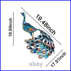 Peacock Statue Animal Sculpture Garden Decoration Metal Yard Art for Yard
