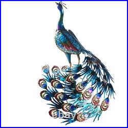 Peacock Statue Animal Sculpture Garden Decoration Metal Yard Art for Yard