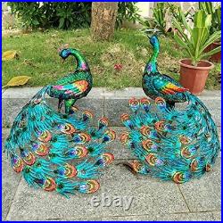 Peacock Statue Animal Sculpture Garden Decoration Metal Yard Art for Yard