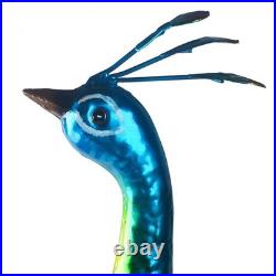 Peacock Statue Metal Colorful Peacock Sculpture Garden Decoration Metal Yard