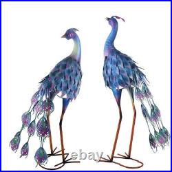 Peacock Statue Metal Peacock Sculpture Garden Decoration Metal Yard Art for P