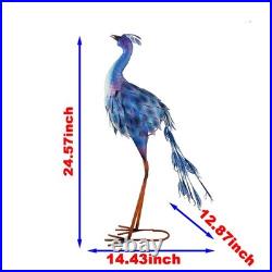 Peacock Statue Metal Peacock Sculpture Garden Decoration Metal Yard Art for P