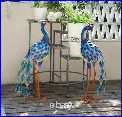 Peacock Statue Metal Peacock Sculpture Garden Decoration Metal Yard Art for P