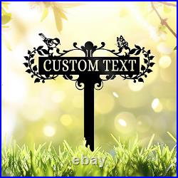 Personalized Garden Metal Stake, Customized Outdoor Lawn Stakes, Yard Decor