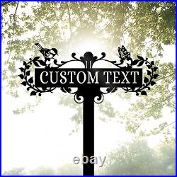 Personalized Garden Metal Stake, Customized Outdoor Lawn Stakes, Yard Decor