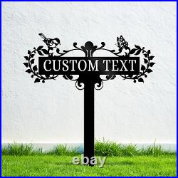 Personalized Garden Metal Stake, Customized Outdoor Lawn Stakes, Yard Decor