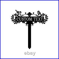 Personalized Garden Metal Stake, Customized Outdoor Lawn Stakes, Yard Decor