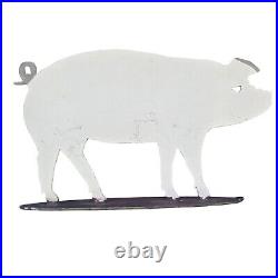 Pig Hog Folk Art Sculpture Metal Statue Farmhouse Vintage OOAK Home Yard