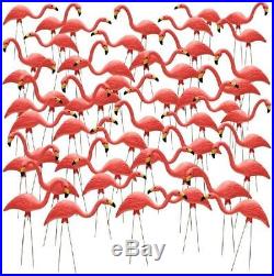 Pink Flamingo Garden Yard Lawn Art Outdoor Ornament Plastic Retro Decor 50 Pack