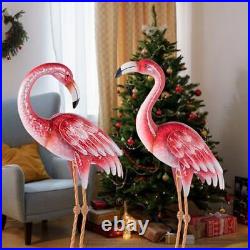 Pink Flamingo Yard Decorations, Metal Garden Statues and Sculptures