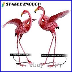 Pink Flamingo Yard Decorations, Tall Birds Garden Statues and Sculptures Large