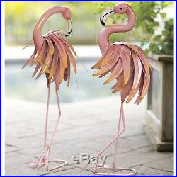 Pink Flamingos Garden Statues Yard Art Sculptures Patio Lawn Decor Landscape 2PC