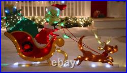 Pre Sale! It's Grinch in Sleigh w Max 3' LED Christmas Yard Sculpture NEW 2021