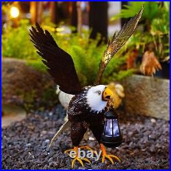 Qeeman Metal Bald Eagle Large Outdoor Statues Garden Sculpture & Statues, Yard