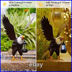 Qeeman Metal Bald Eagle Large Outdoor Statues Garden Sculpture & Statues, Yard