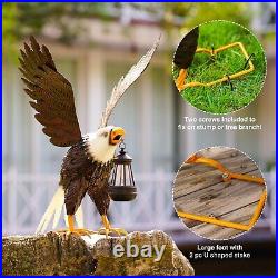 Qeeman Metal Bald Eagle Large Outdoor Statues Garden Sculpture & Statues, Yard