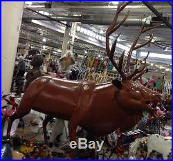 Recycled Metal Life Size Elk Sculpture Statue Yard Ornament